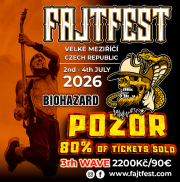 !POZOR! Více než 80 vstupenek na Fajtfest 2026 ze třetí vlny je FUČ!